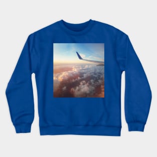 flight over the clouds Crewneck Sweatshirt